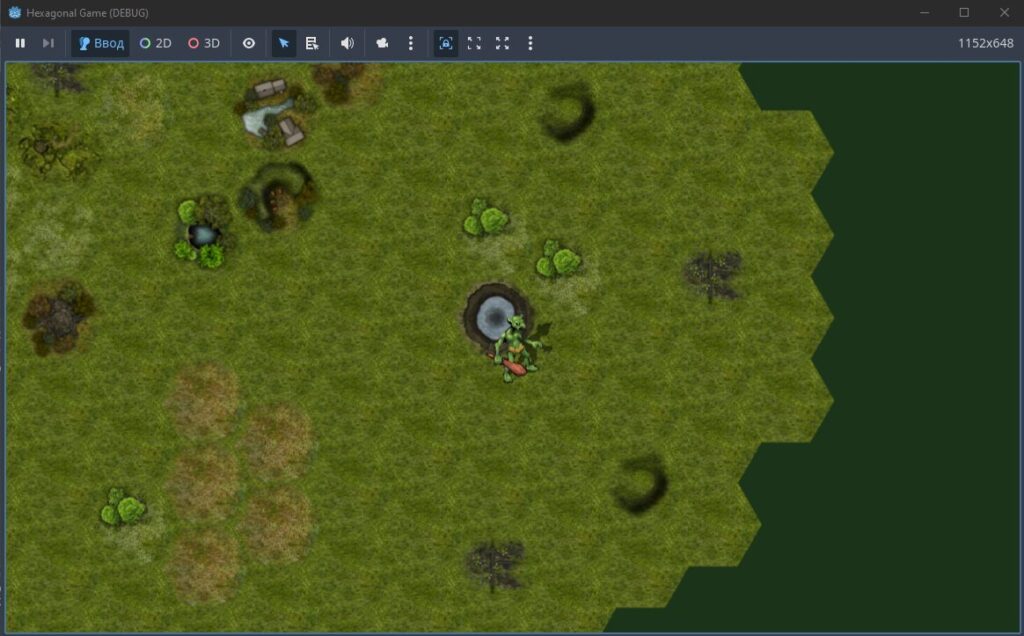 расскажу о структуре программы годот Hexagonal Game