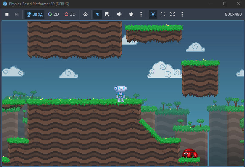 2д игра на годот.Phisics-Based Platformer 2D 1